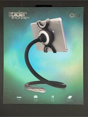 Spider Monkey Octa Flexible Tablet Holder - Black & White